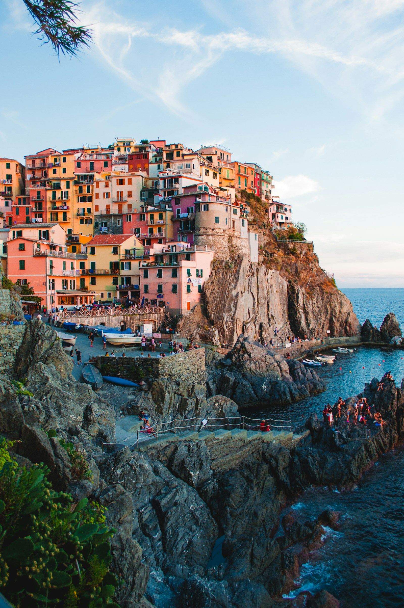 Coastal village overlooking the Mediterranean
