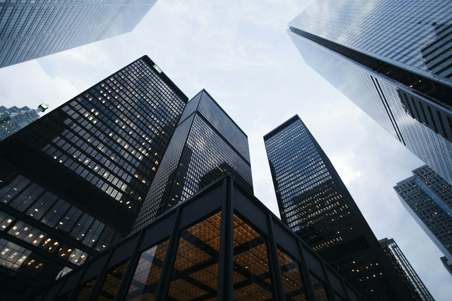 Modern architecture reaching into the sky