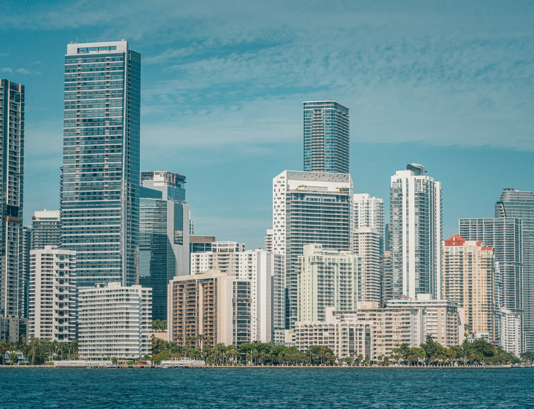 Miami residential towers along Biscayne Bay